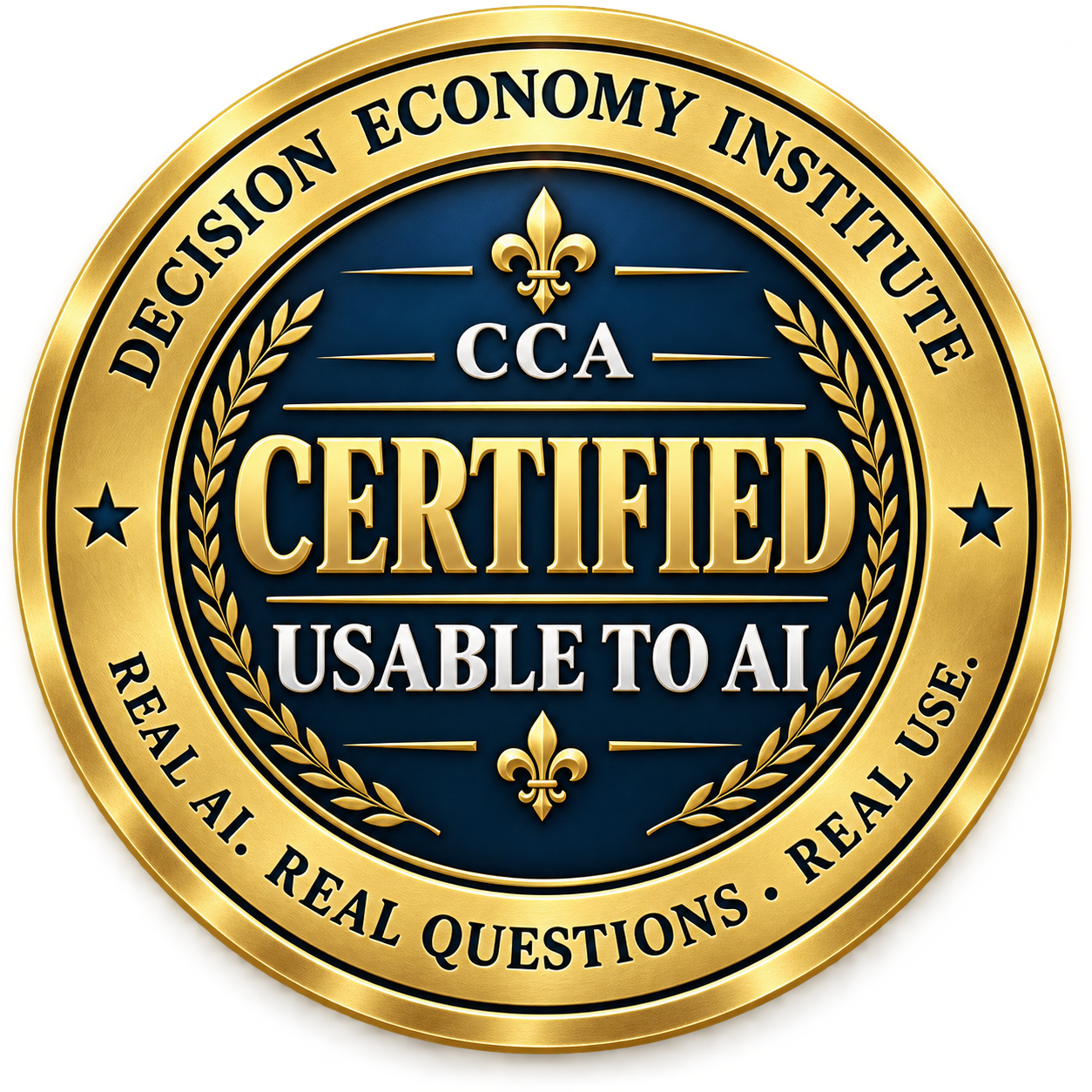 CCA Certified Usable to AI